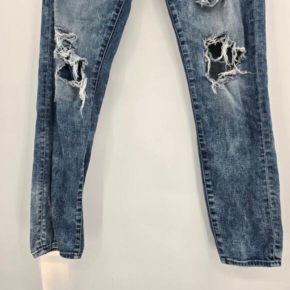 American Eagle Men's Distressed Next Level Airflex Skinny Jeans Size 29x30 - Picture 10 of 14